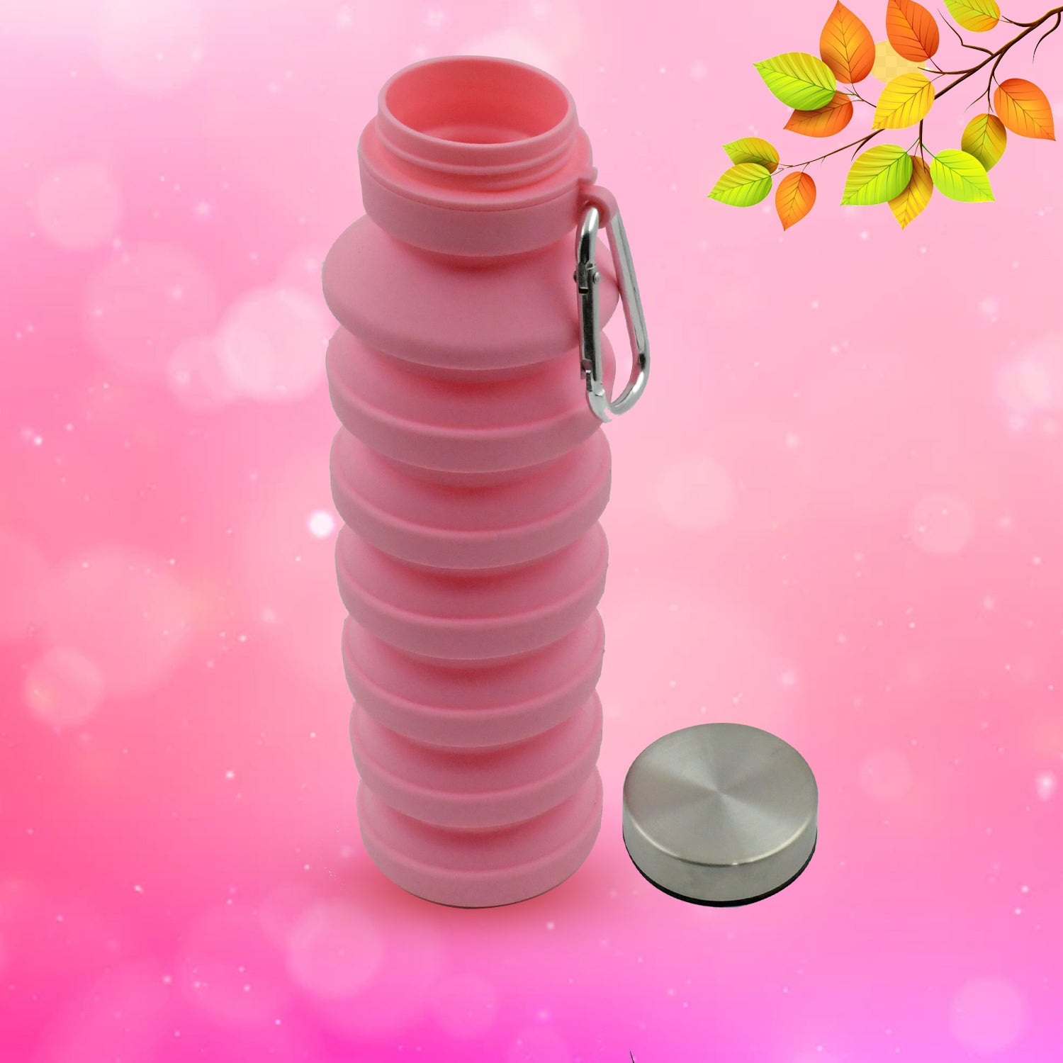 Foldable Water Bottle Silicone Leak Proof Portable Sports Travel Water Bottle For Outdoor Gym Hiking (1 Pc  24 Cm Foldable) Foldable Water Bottle Silicone Leak Proof Portable Sports Travel Water Bottle For Outdoor Gym Hiking (1 Pc  24 Cm Foldable)